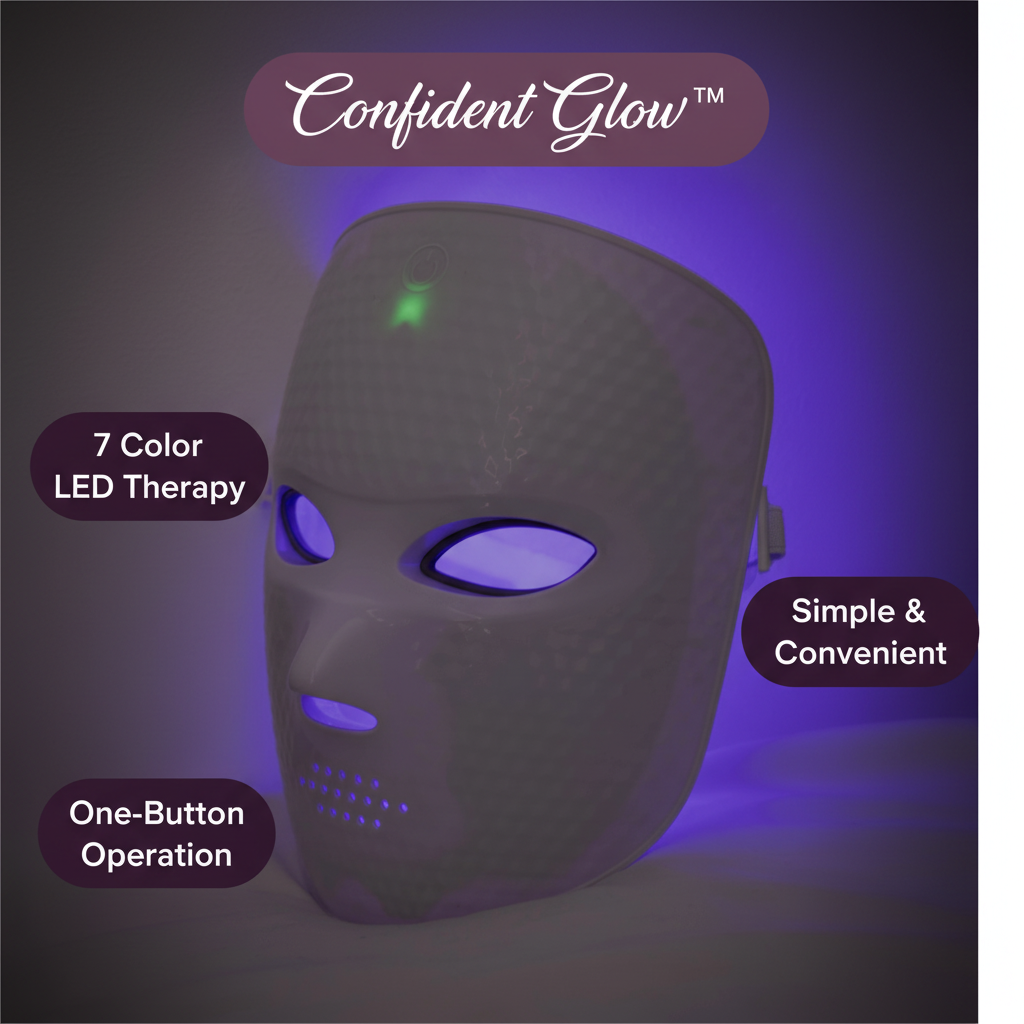 Confident Glow - Purple Mask Infographic