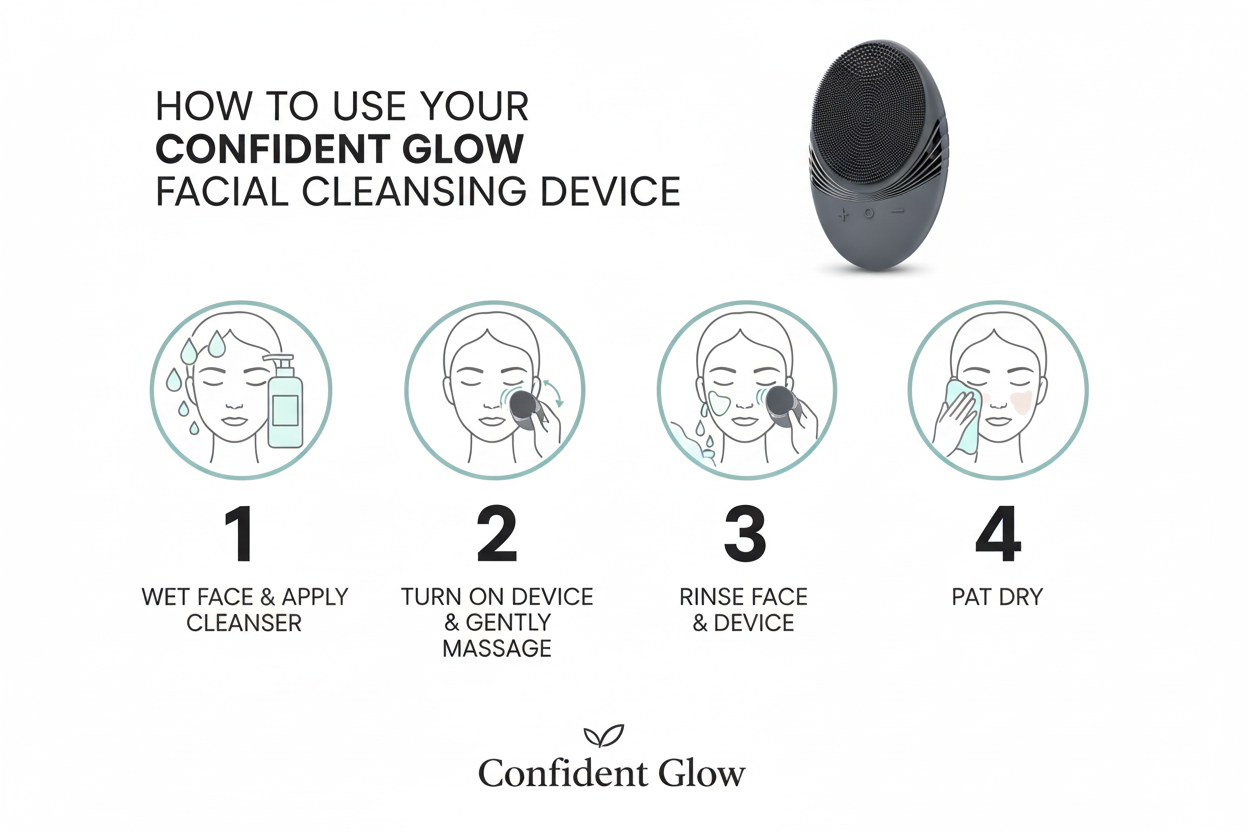 How to use guide for facial cleanser